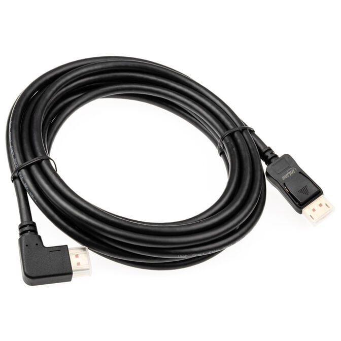 InLine 8K (UHD-2) DisplayPort Kabel, rechts gewinkelt, schwarz - 5m image number 1