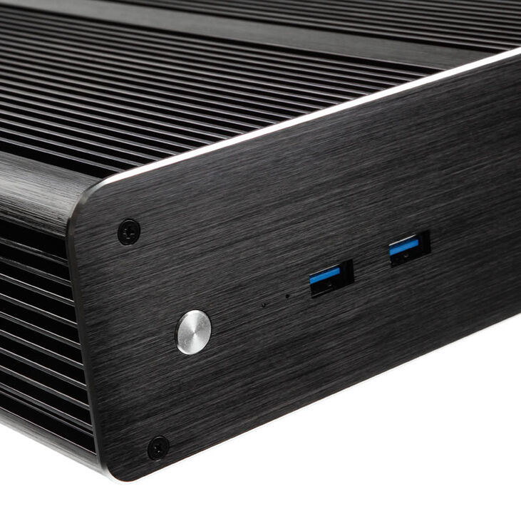 Akasa Euler M Fanless Mini-ITX case, 80W power supply, OEM - black image number 5