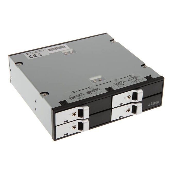 Akasa Elite 5,25 Zoll Laufwerksrahmen f&uuml;r vier 2,5 Zoll HDD/SSD image number 0