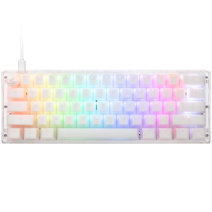 Ducky One 3 Aura White Mini Gaming Tastatur, RGB LED - Kailh Jellyfish Y (US) image number 1