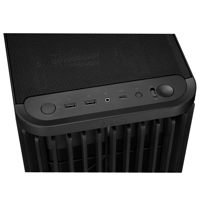 ASUS ProArt PA401 Wood Edition PC-Geh&auml;use, Midi-Tower,  ATX, Tempered Glass - schwarz image number 4