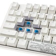 Ducky One 3 Classic Pure White Gaming Keyboard, RGB LED - MX-Blue (US) image number null