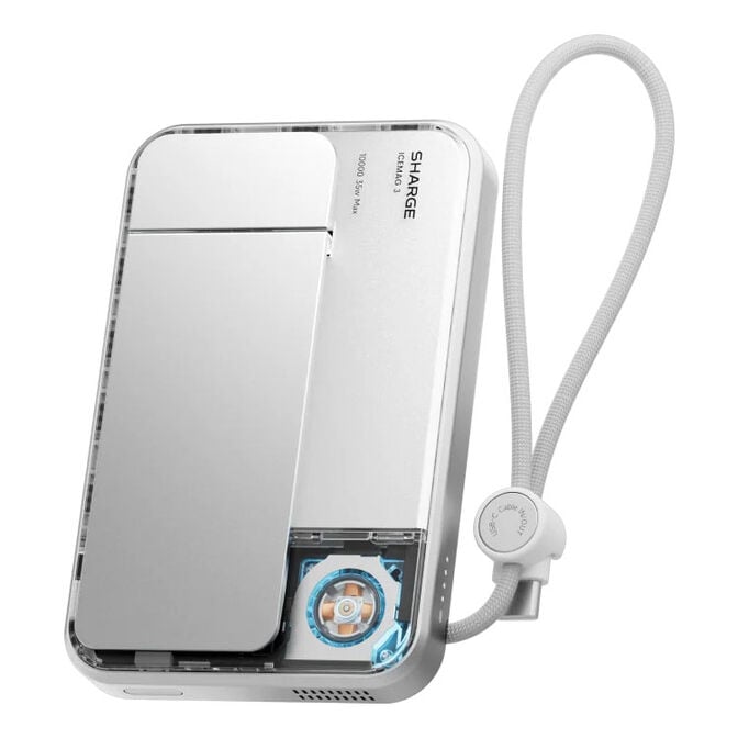 SHARGE ICEMAG 3 Qi Wireless Magnetic Powerbank  10000 mah  - White image number 0