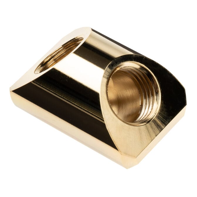 EK Water Blocks EK-Quantum Torque Adapter 90 Degree G1/4 Inch Female to G1/4 Inch Female - gold image number 0