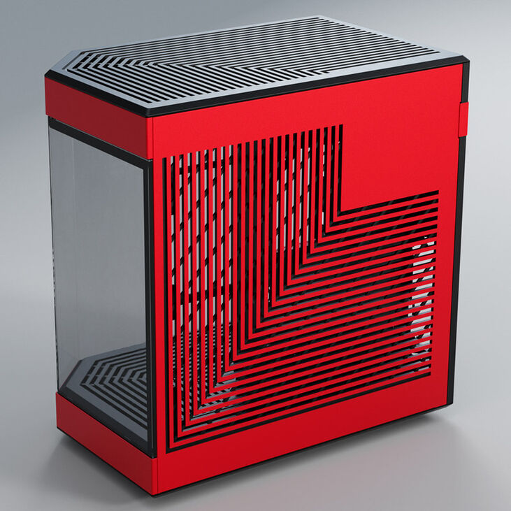 Hyte Y60 Midi Tower, Tempered Glass - schwarz/rot image number 3