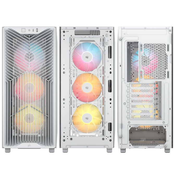 Corsair 3200D RS ARGB PC Case, Mid-Tower, ATX, Tempered Glass - White image number 2