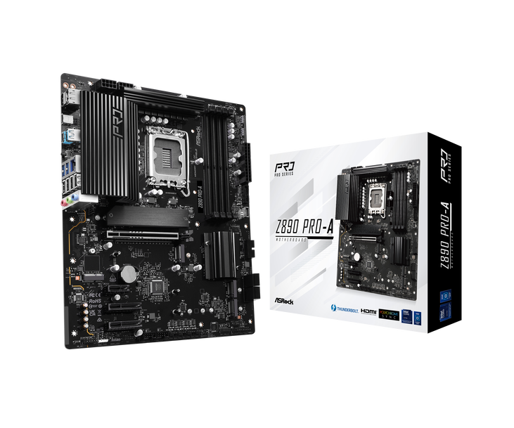 ASRock Z890 PRO-A Mainboard, Sockel LGA 1851, Intel Z890, ATX, DDR5 image number 0