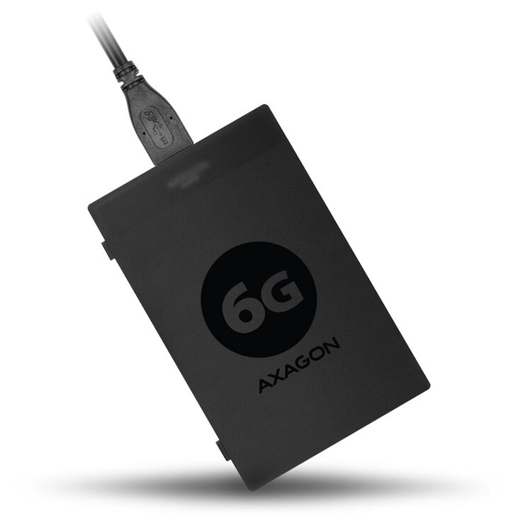 AXAGON ADSA-1S6 SLIMPort6 Adapter, USB 3.0, 2.5" SSD/HDD, SATA 6G - with Case image number 4