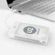 AXAGON ADSA-1S SLIMPort Adapter, USB 2.0, 2.5" SSD/HDD, SATA - with Case image number null