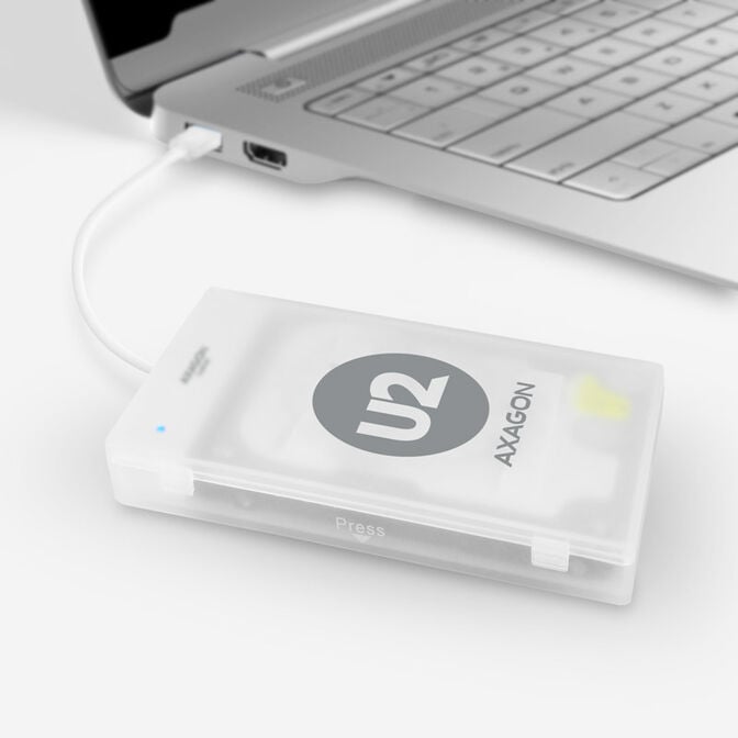 AXAGON ADSA-1S SLIMPort Adapter, USB 2.0, 2.5" SSD/HDD, SATA - with Case image number 7