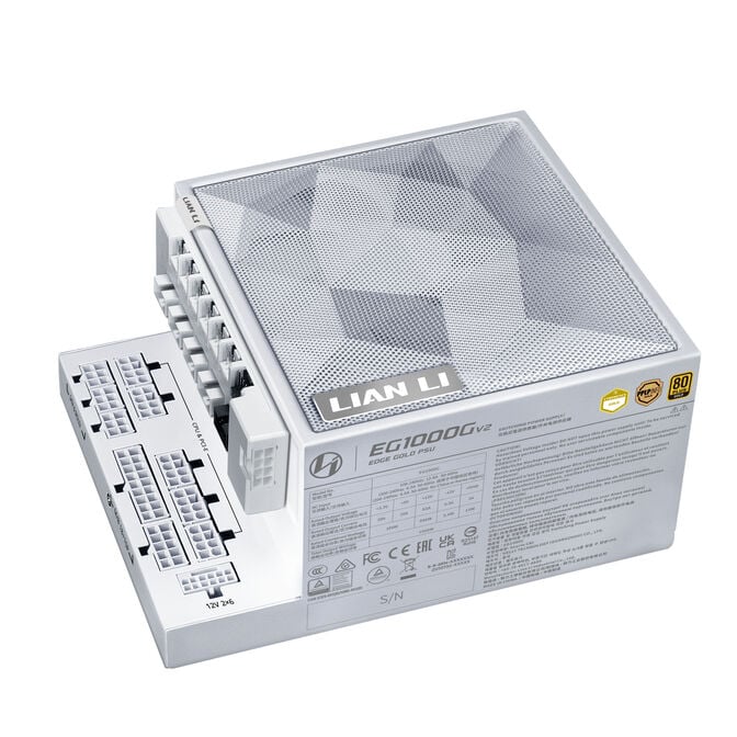 Lian Li EDGE Gold V2 Power Supply with EDGE Hub V2 - White, 1,000W image number 1