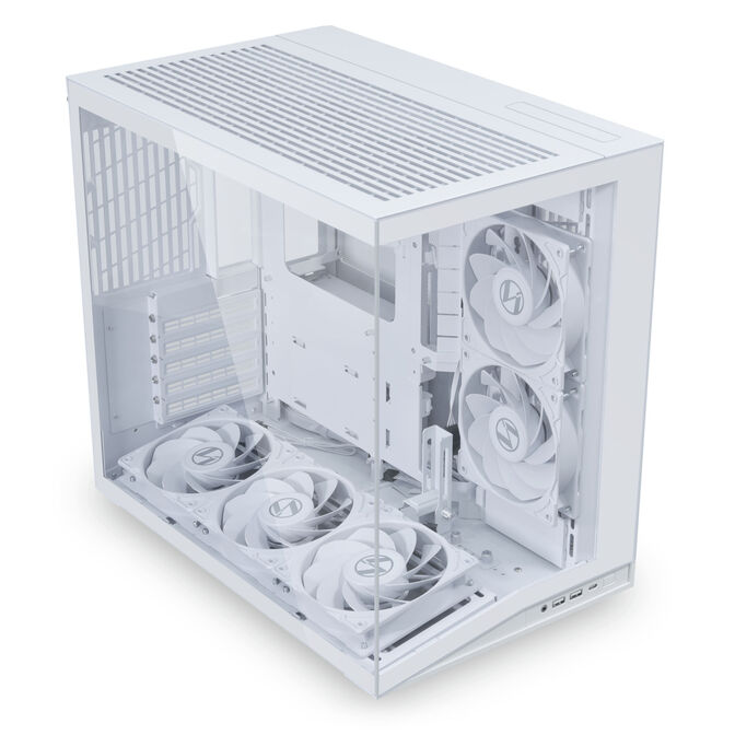 Lian Li O11 Dynamic Mini V2 Flow PC Case, Mini Case, ATX, Tempered Glass - including 5x 120mm fans, white image number 2