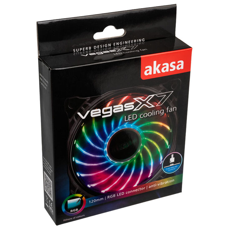 Akasa Vegas X7 LED Lüfter, RGB - 120mm image number 5