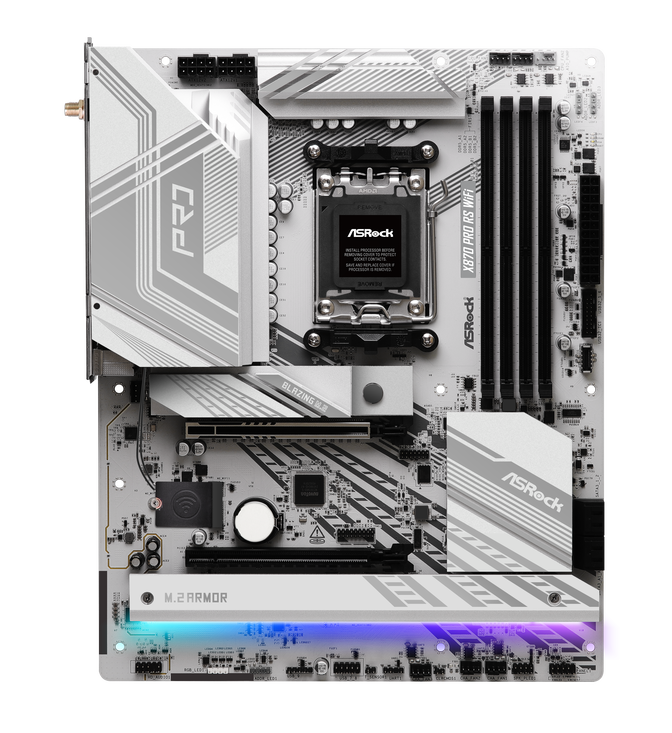 ASRock X870 Pro RS WiFi motherboard, socket AM5, AMD X870, ATX, DDR5 image number 4