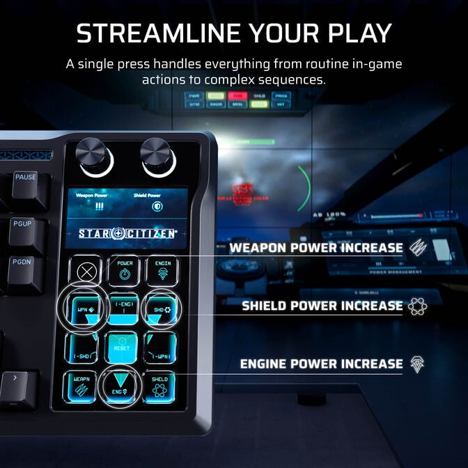 CORSAIR Galleon 100 SD Gaming-Tastatur, Full-Size, integriertes Stream Deck, Hot-Swap, DE - schwarz image number 35