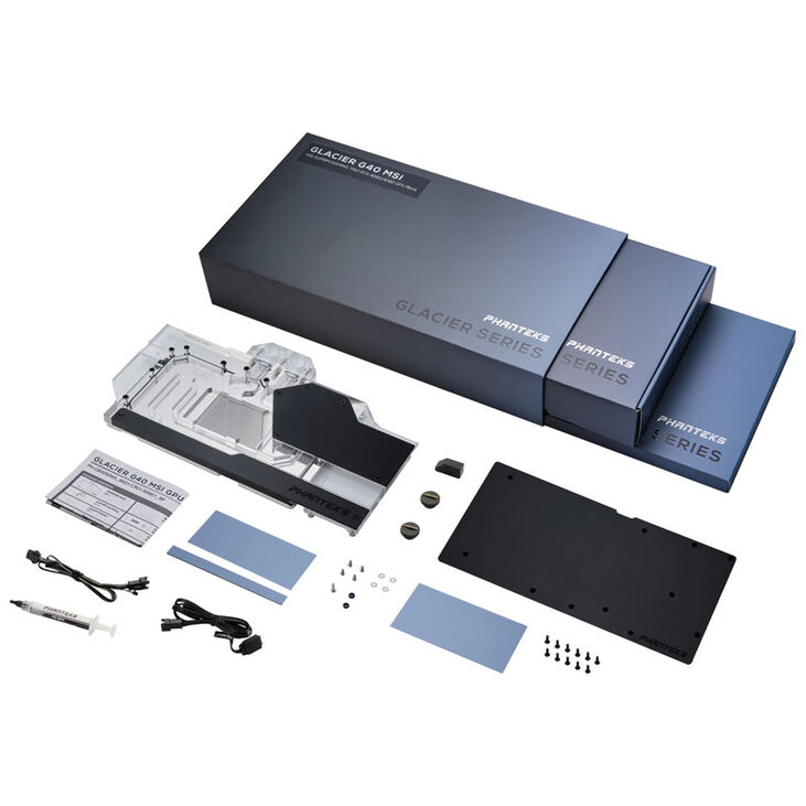 PHANTEKS Glacier G40 RTX 4090 Waterblock with Backplate for MSI, D-RGB - black image number 9
