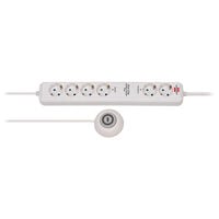 Brennenstuhl Eco-Line Comfort Switch Plus Power Strip, 6-way - white