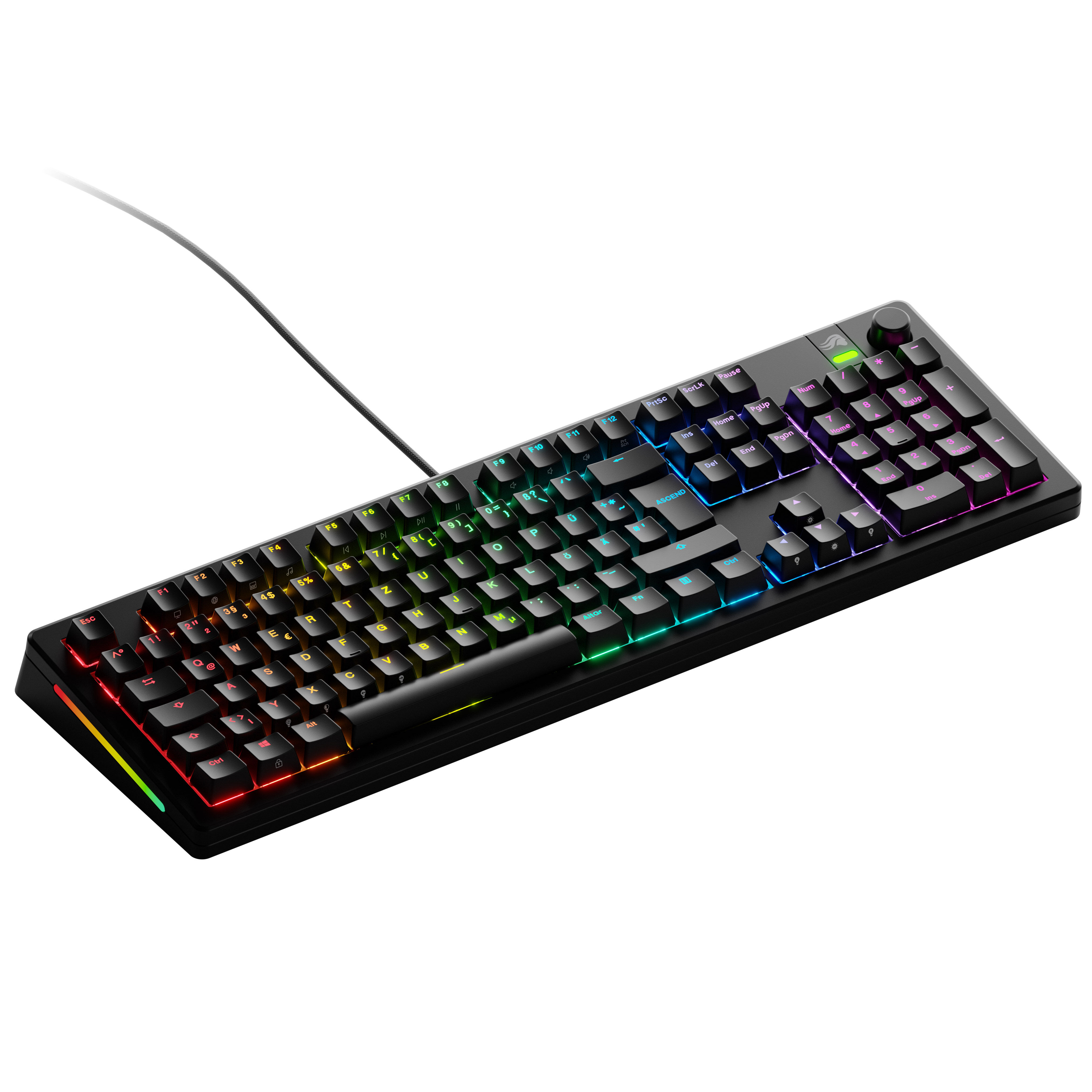 Glorious GMMK 3 100% Custom Gaming Keyboard - Pre-Built, ISO (DE), Fox Switches, Black