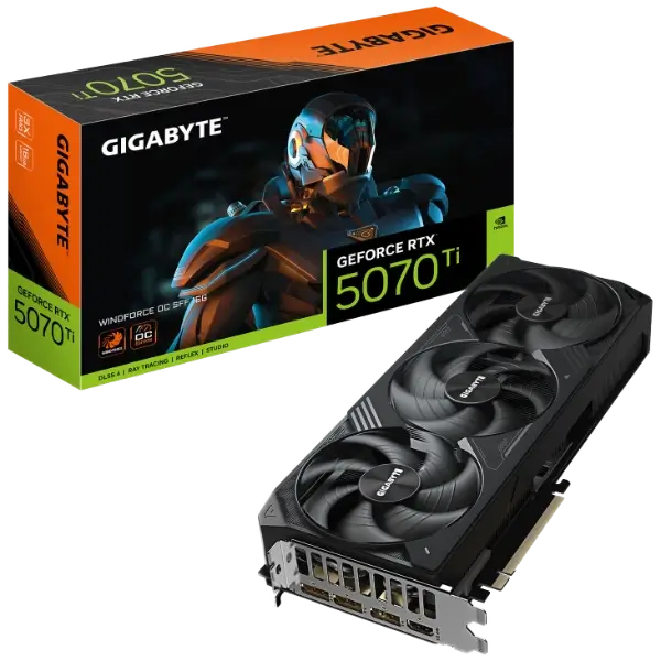 GIGABYTE GeForce RTX 5070 Ti Windforce OC SFF 16G, 16384 MB GDDR7