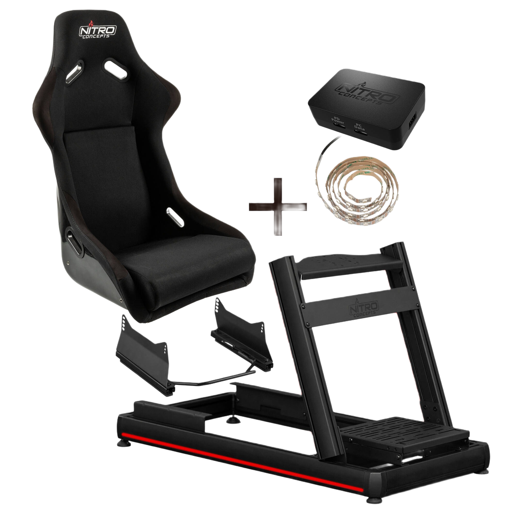 Nitro Concepts E-Racer LED Evo Cockpit mit Sitz