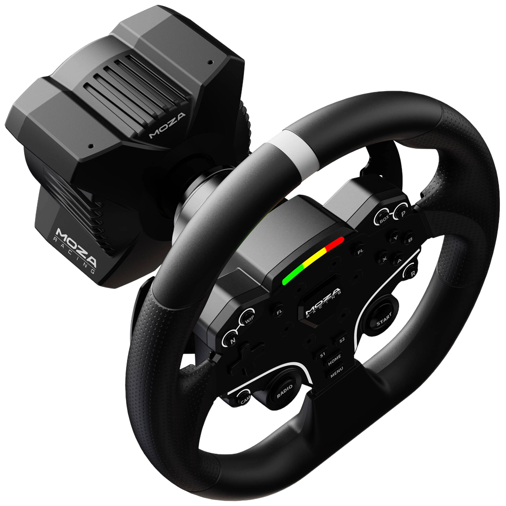MOZA R3 Wheelbase mit Lenkrad, Detailansicht