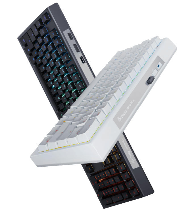 Ducky Keyboards in black and white