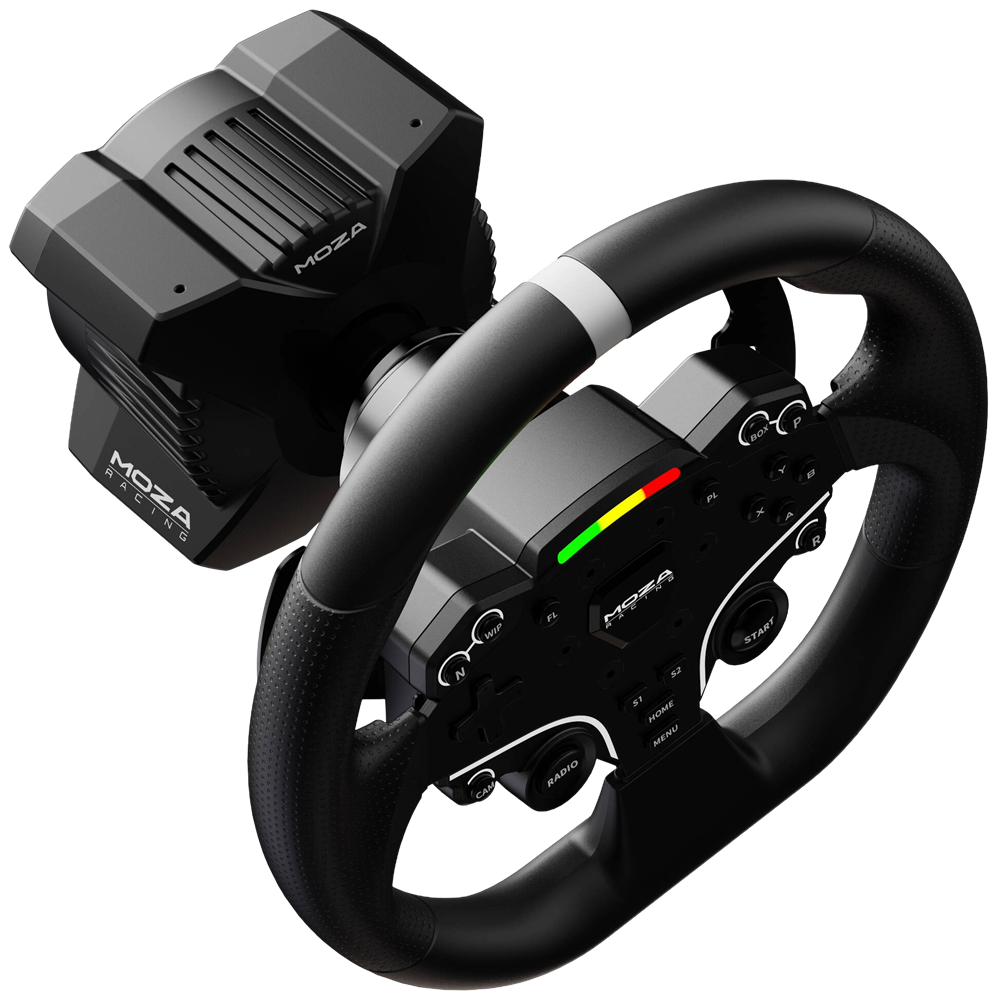 MOZA R3 Wheelbase mit Lenkrad, Detailansicht
