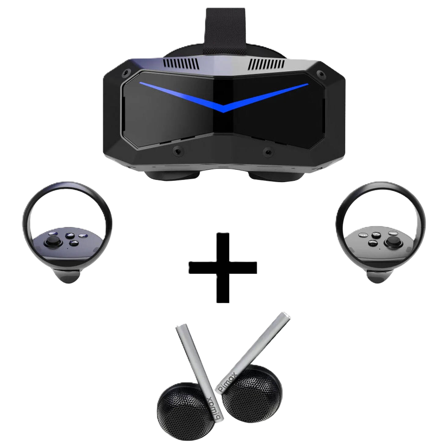 Pimax Crystal Super VR Headset - 57 PPD, DMAS Headphones Bundle