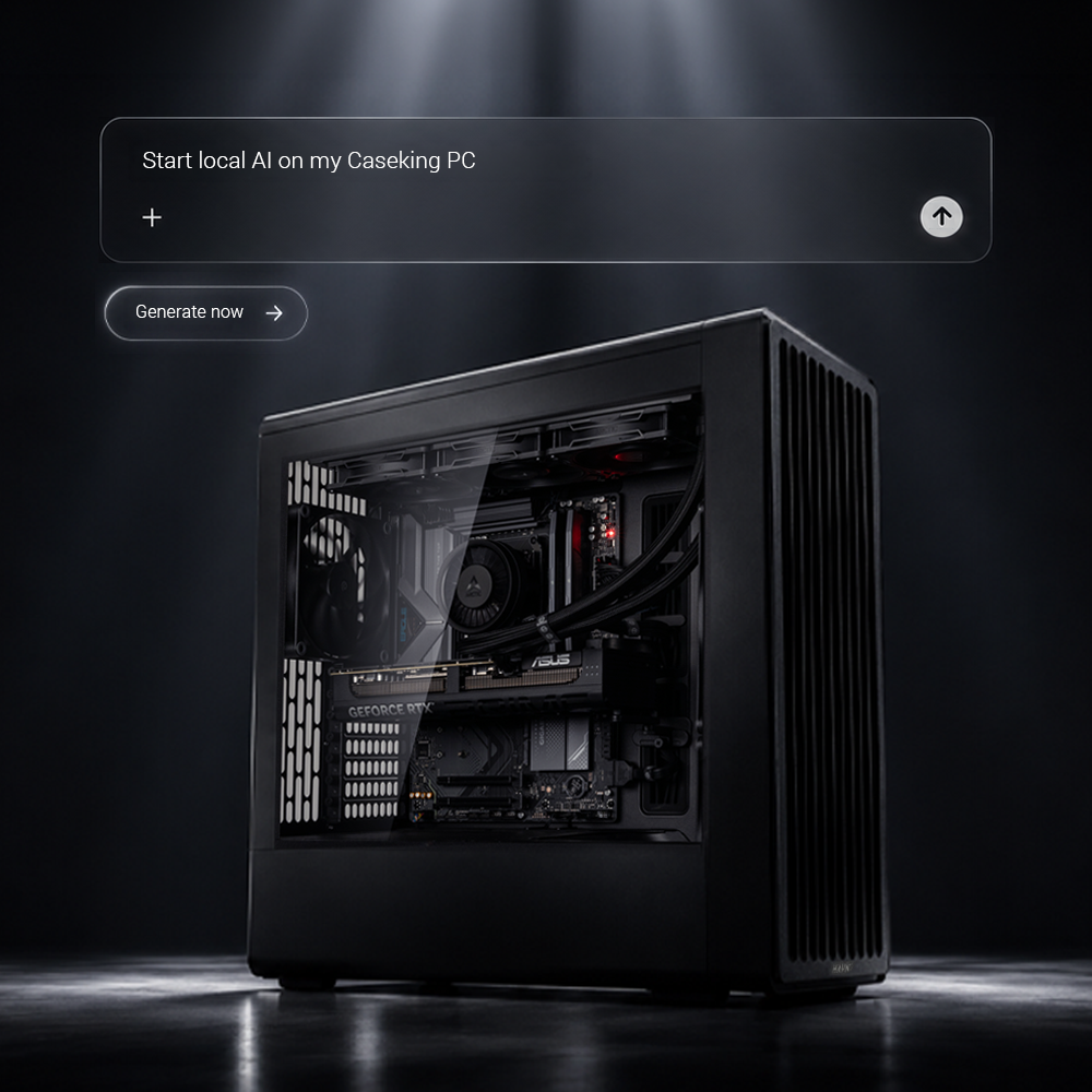 Start a local AI on your Caseking PC – AI workstation by King Mod Systems