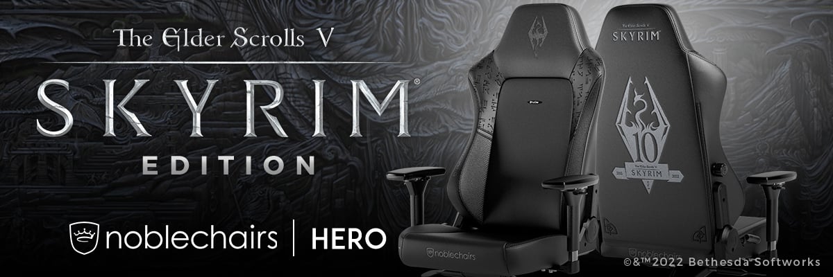 noblechairs HERO Gaming Chair - The Elder Scrolls V: Skyrim 10th Anniversary Edition Edition