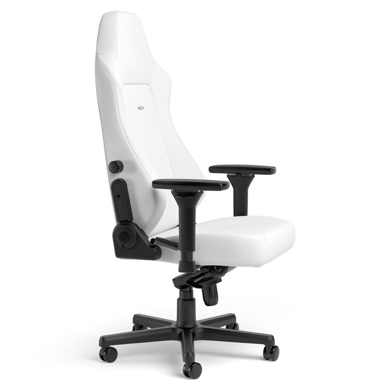 The image shows the noblechairs HERO Gaming Chair - White Edition.
