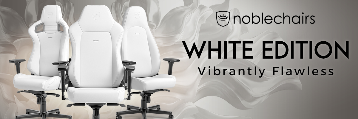 nnoblechairs HERO Gaming Chair - White Edition