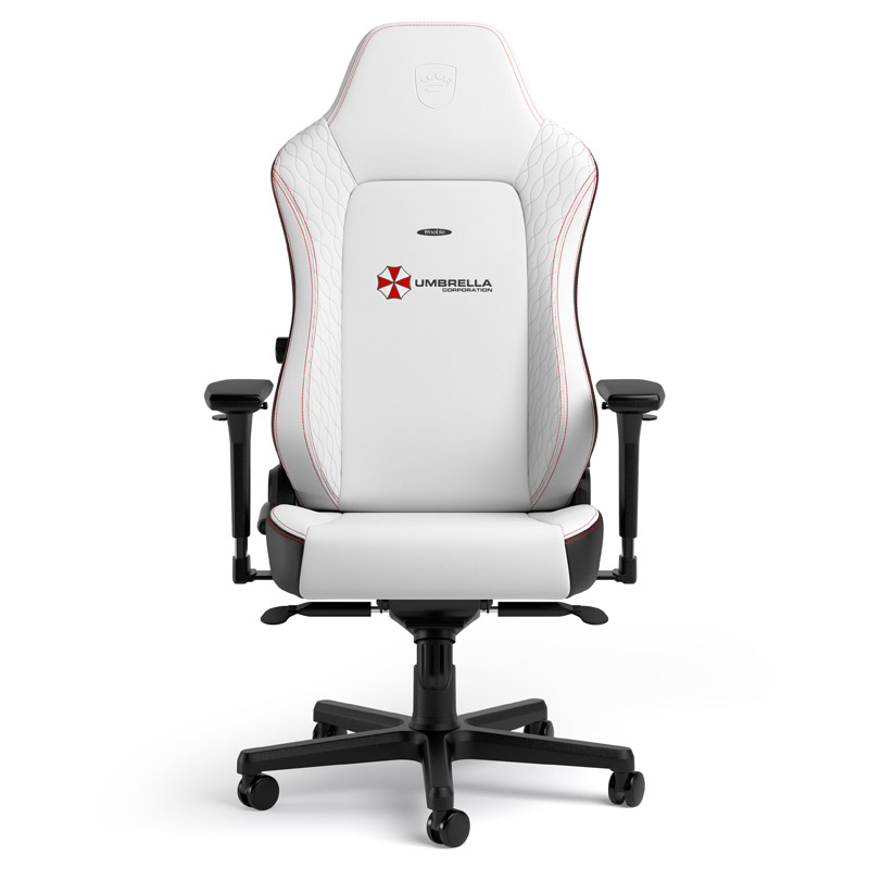 The image shows the noblechairs HERO Gaming Chair - Resident Evil Umbrella Edition.