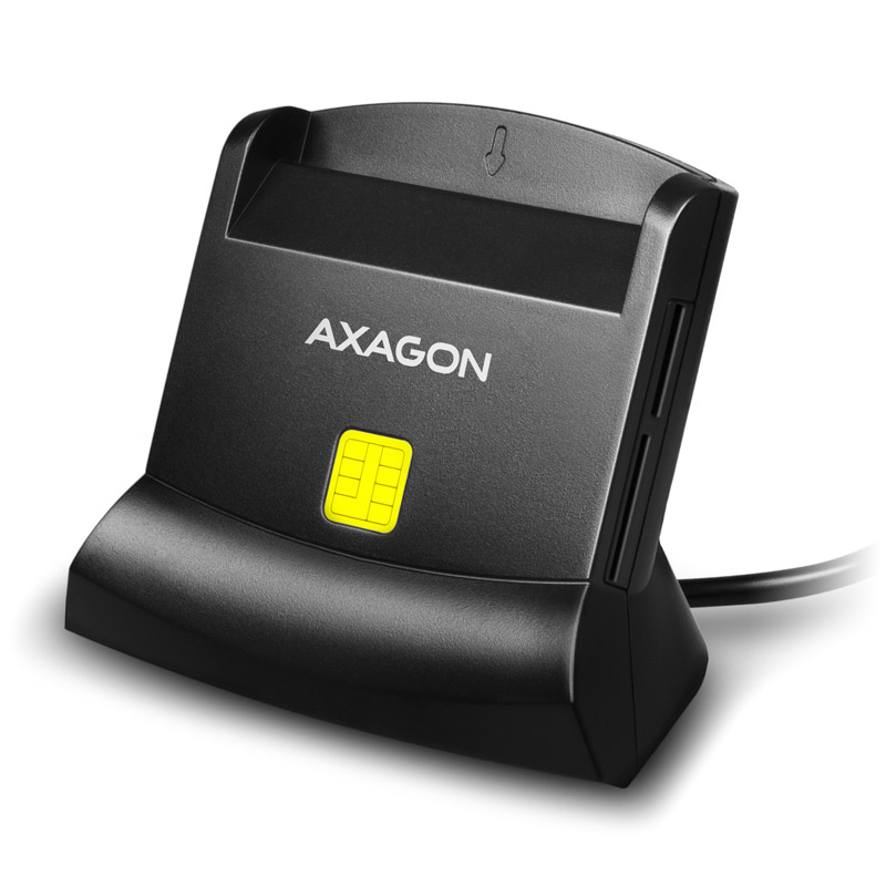 AXAGON CRE-SM2 USB Smart Card and SD/microSD/SIM Card Reader - USB 2.0