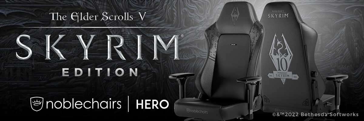 noblechairs HERO Gaming Chair - The Elder Scrolls V: Skyrim 10th Anniversary Edition Edition noblechairs HERO Gaming Chair - The Elder Scrolls V: Skyrim 10th Anniversary Edition Edition