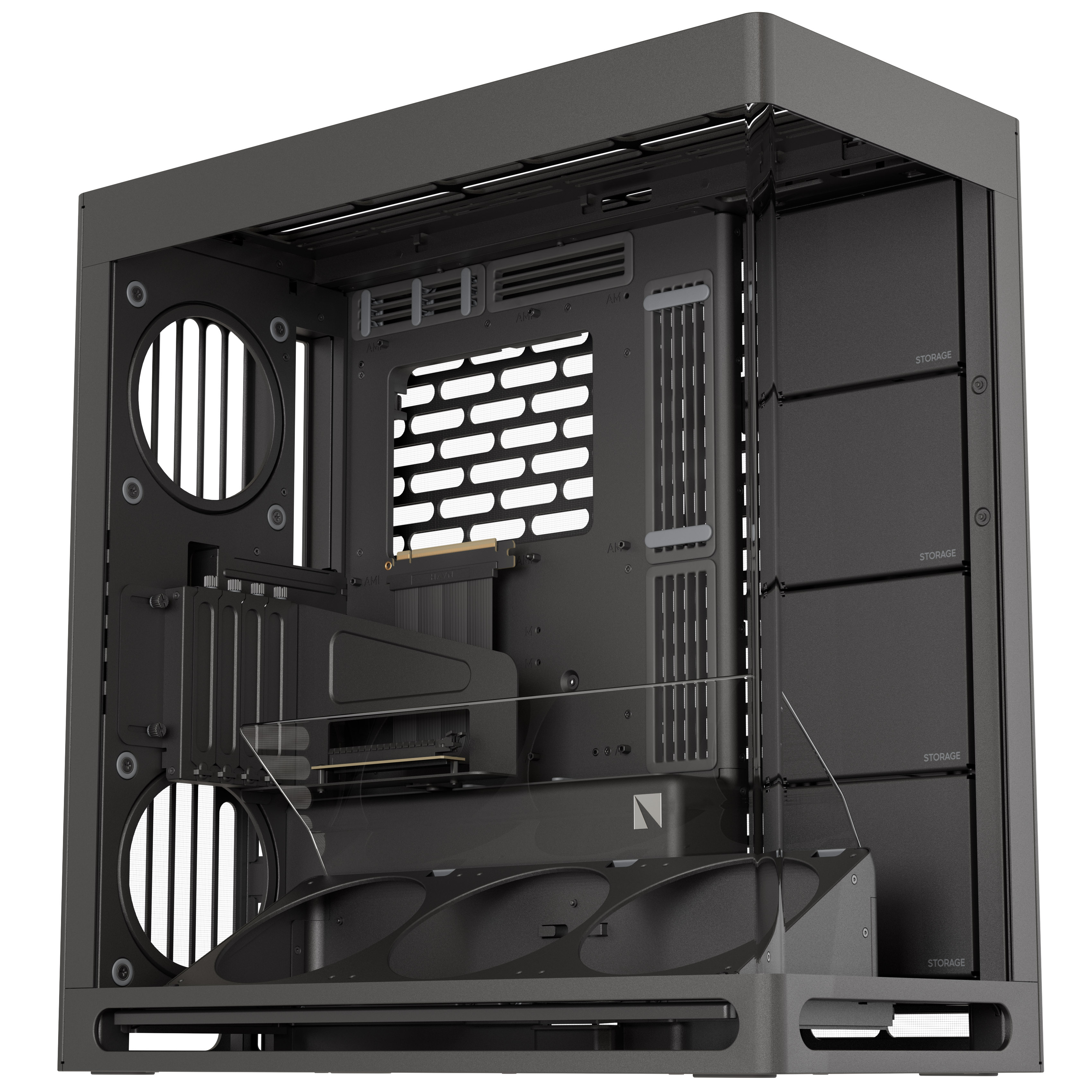 HAVN HS 420 VGPU PC Case, Mid Tower, EATX, Tempered Glass, PCIe 5.0