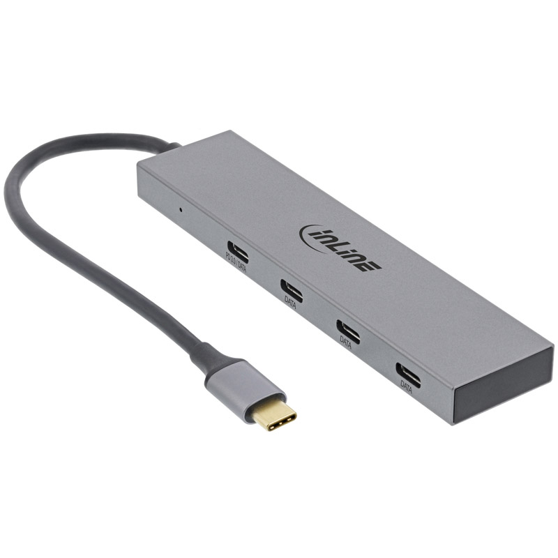 InLine USB-C Hub, USB 3.2, 4x USB Type-C