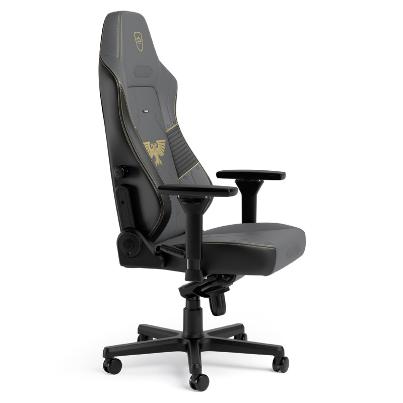 The image shows the noblechairs HERO Gaming Chair - Warhammer 40,000 Edition.
