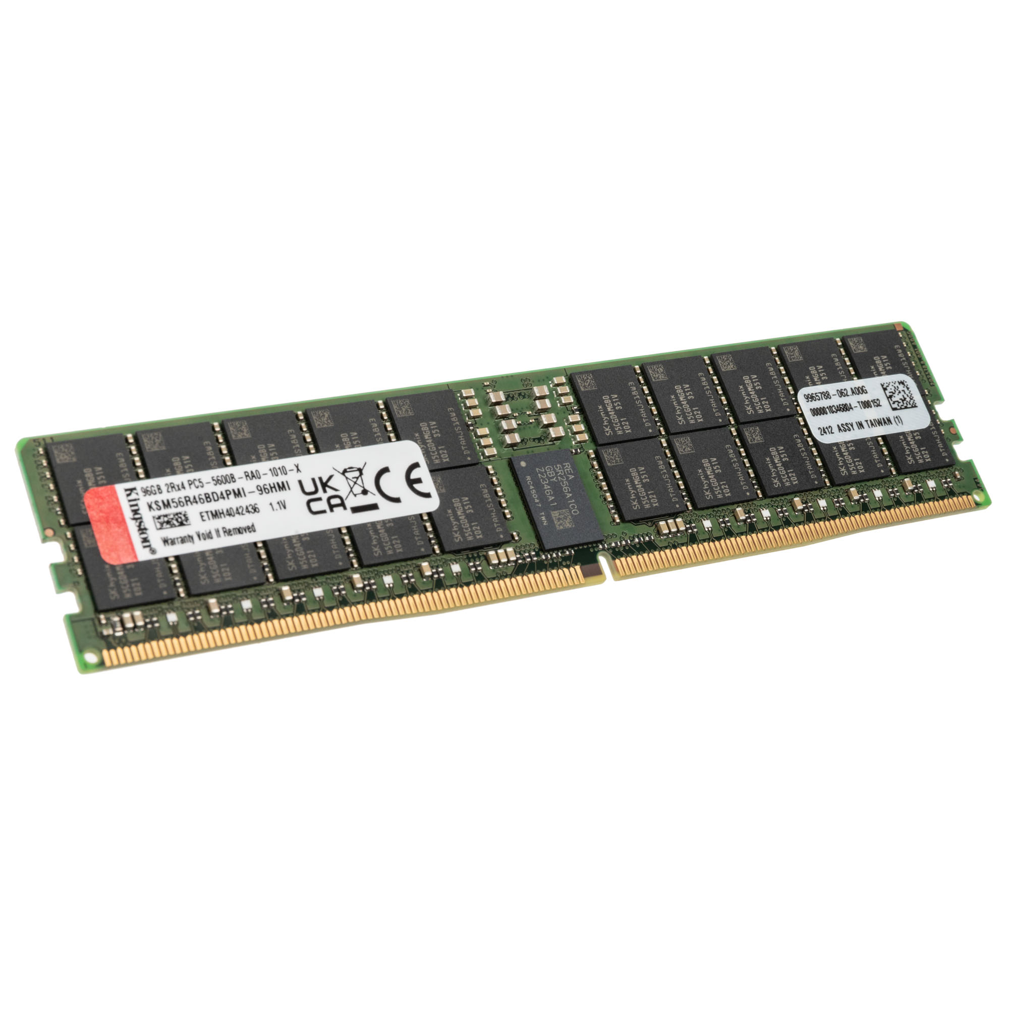 Mémoire vive DDR5 SDRAM KINGSTON 96GB 5600 ECC Reg DIMM 2Rx4 Hynix M pas cher