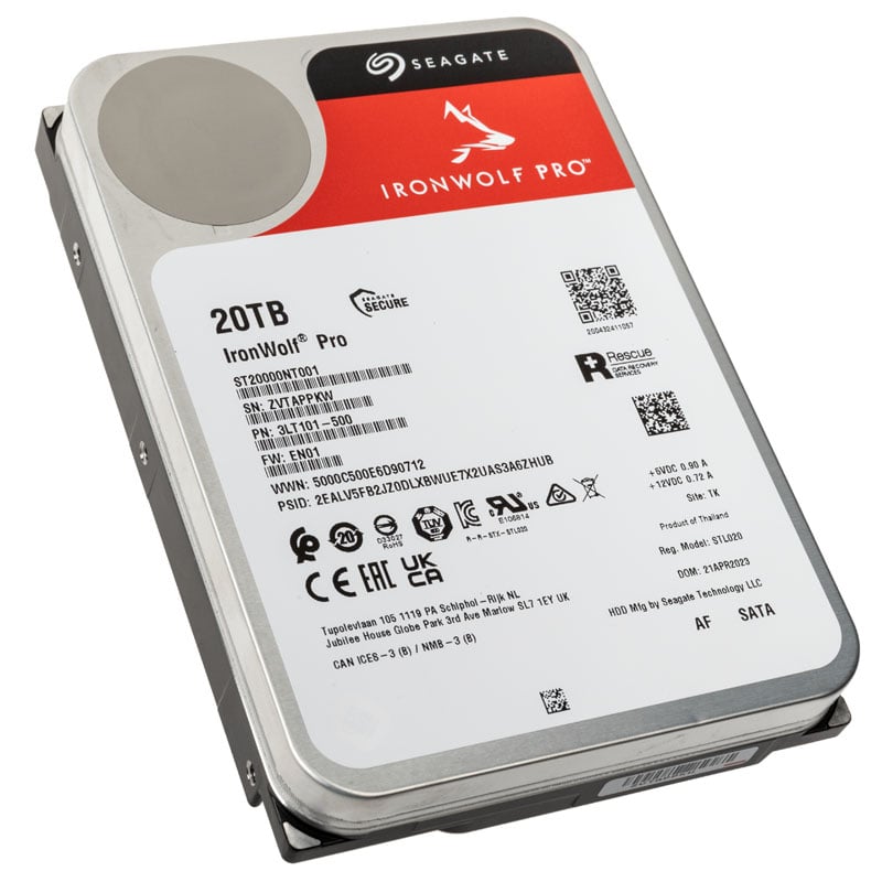 Seagate IronWolf Pro NAS HDD, SATA 6G, 7200 U/min, 3,5 Zoll - 20 TB