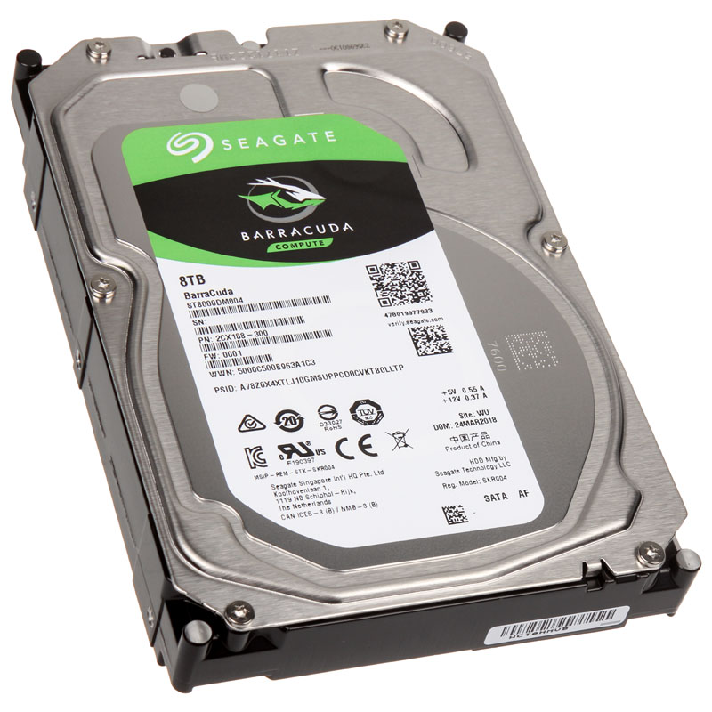 ALSeagate Barracuda 8TB 内蔵型HDD Seagate BarraCuda HDD, SATA 6G, 5400 U/min, 3,5 Zoll - 8 TB