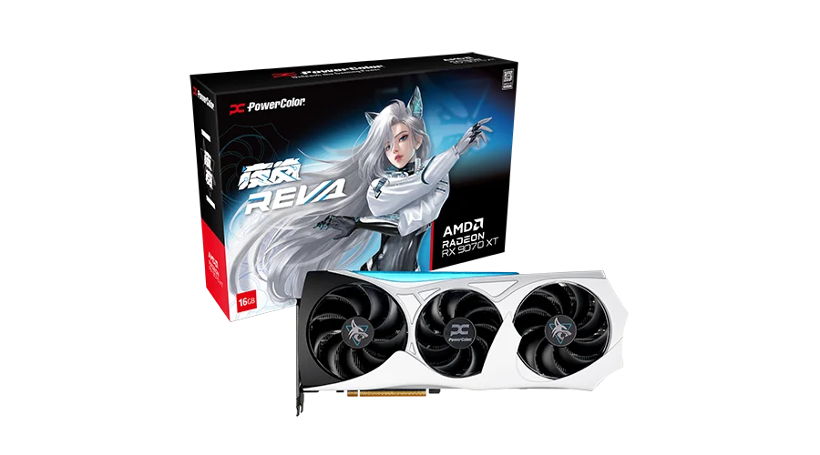 PowerColor Hellhound Reva Radeon RX 9070 XT Grafikkarte, 16384 MB