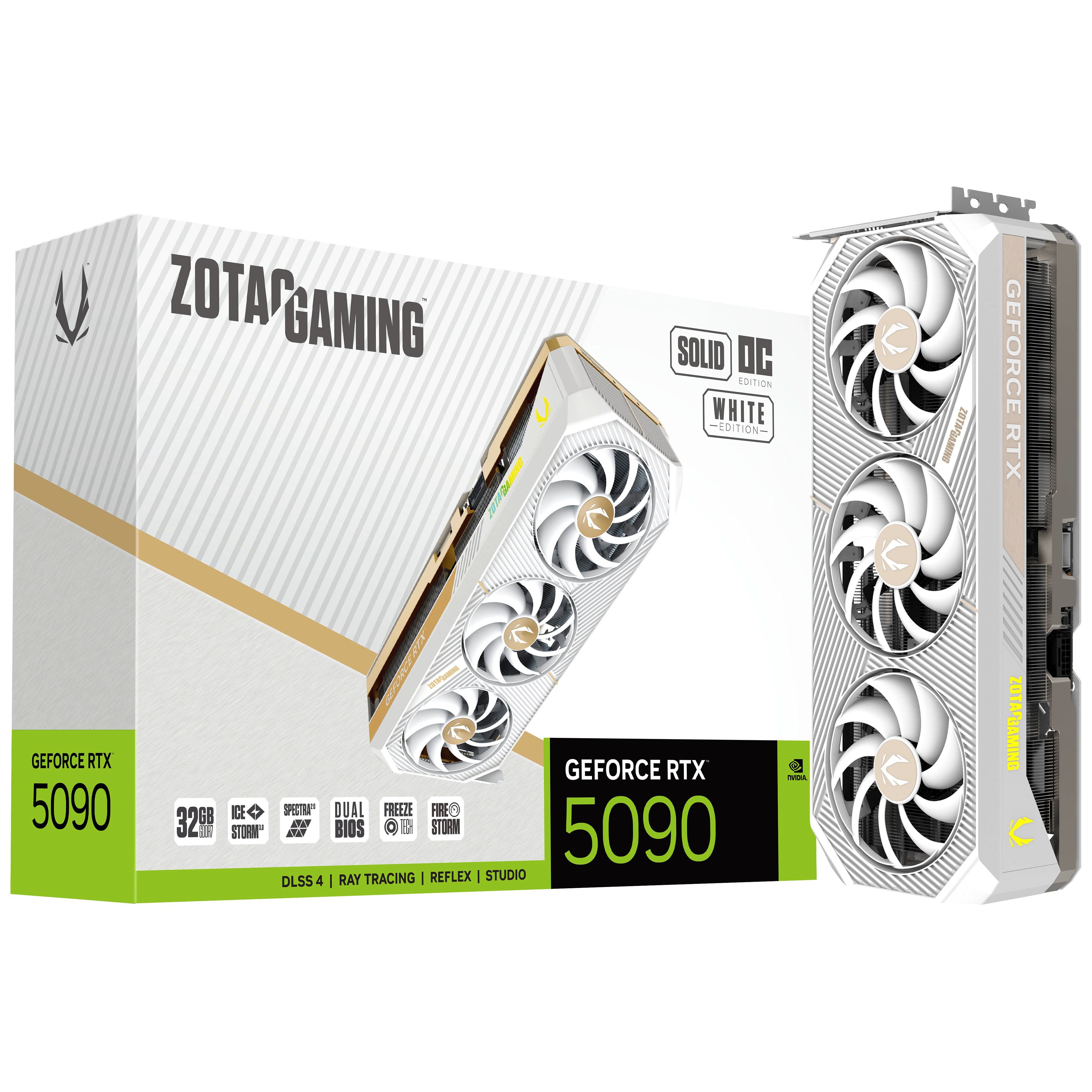 ZOTAC GAMING GeForce RTX 5090 Solid OC White Edition, 32768 MB GDDR7