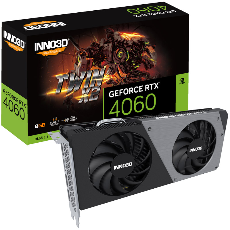 INNO3D GeForce RTX 4060 Twin X2, 8192 MB GDDR6 INNO3D GeForce RTX 4060 Twin X2, 8192 MB GDDR6
