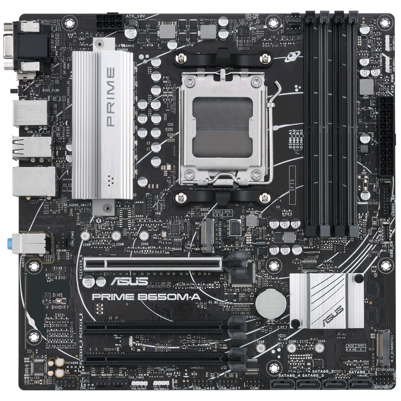 Das Bild zeigt das ASUS Prime B650-A Mainboard.