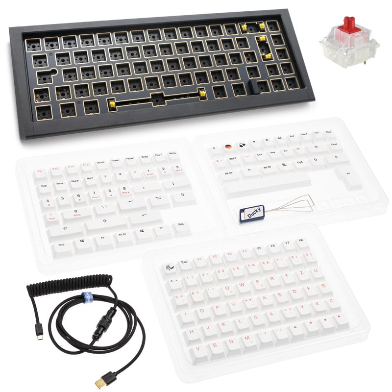 Das Bild zeigt die mechanische Tastatur Ducky Outlaw 65.