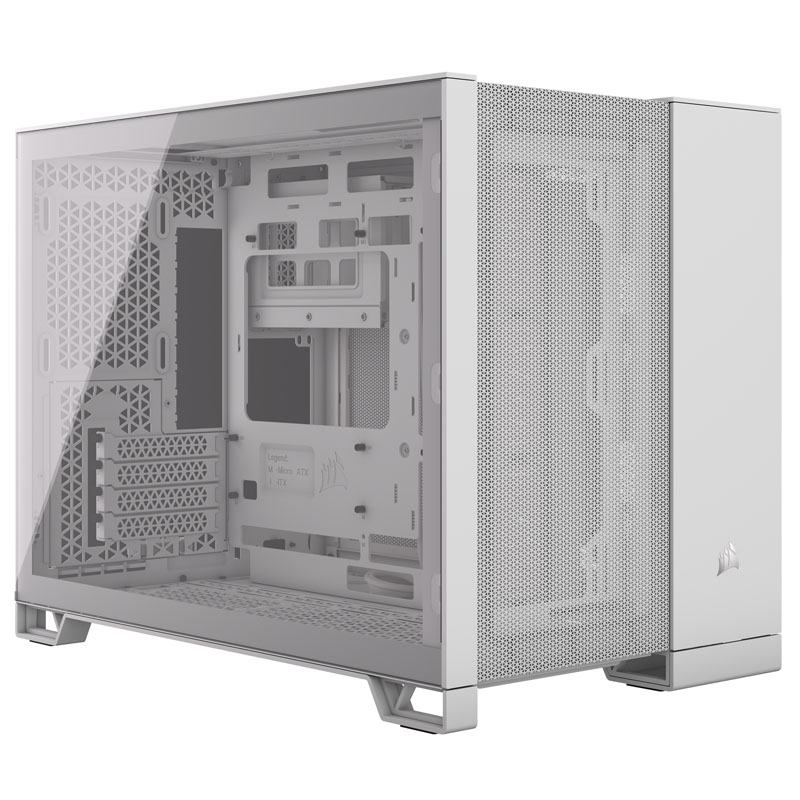 CORSAIR 2500D AIRFLOW Micro ATX ホワイト Corsair 2500D Airflow Micro-ATX Gehäuse, Tempered Glass - weiß
