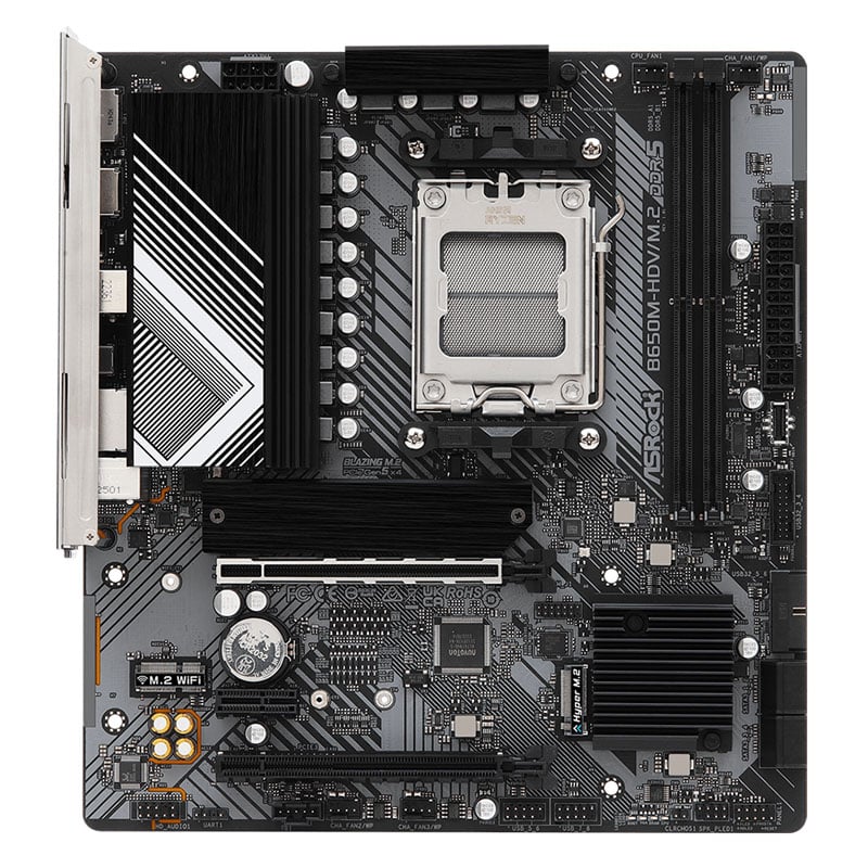 Das Bild zeigt das ASRock B650M-HDV/M.2 Mainboard.