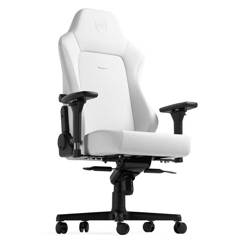 The image shows the noblechairs HERO Gaming Chair - White Edition.