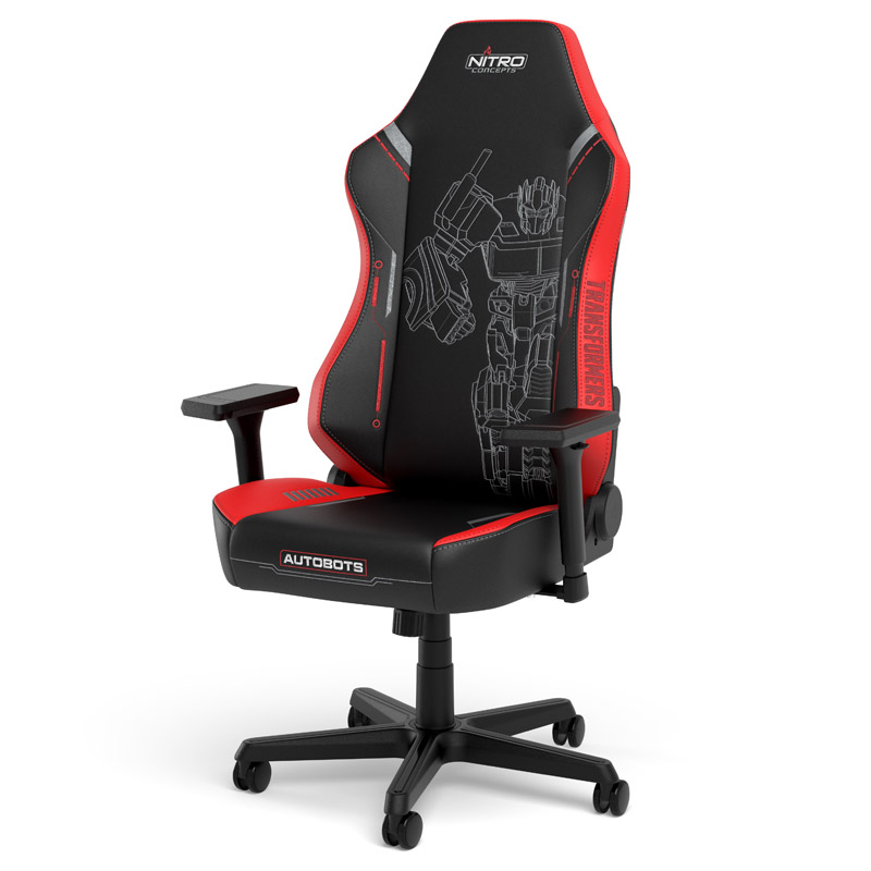 Das Bild zeigt den Nitro Concepts X1000 Gaming Stuhl - Transformers Autobots Edition.